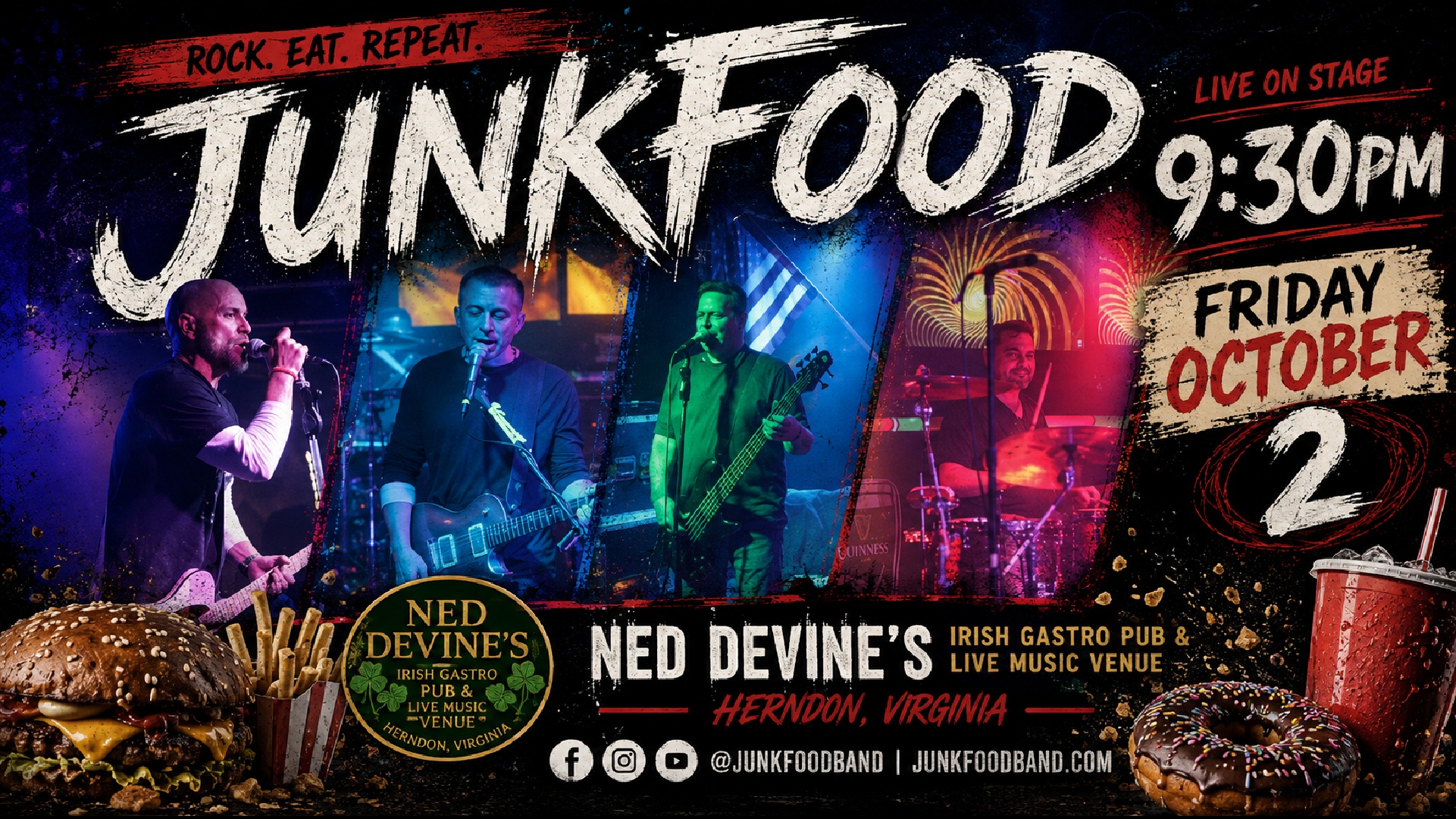 JunkFood Oct 2 promo flyer JunkFood Oct 2 promo flyer